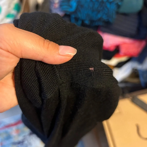 Lululemon Sit In Lotus Black Wrap Merino Wool Sweater - Picture 5 of 5